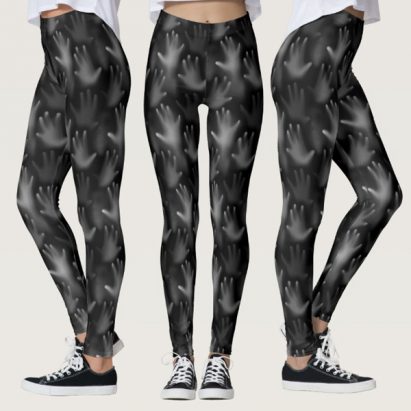 Screamer Haunted Lost Souls Gothic Hands Faces Leggings
