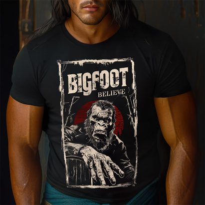 Cool Retro Believe in Bigfoot Vintage Monster T-Shirt