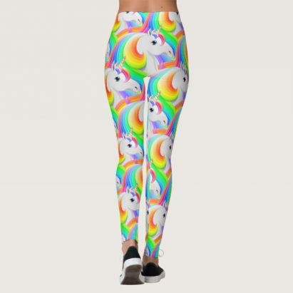 Alternative view of Rainbow LGBT Princess Unicorn Leggings