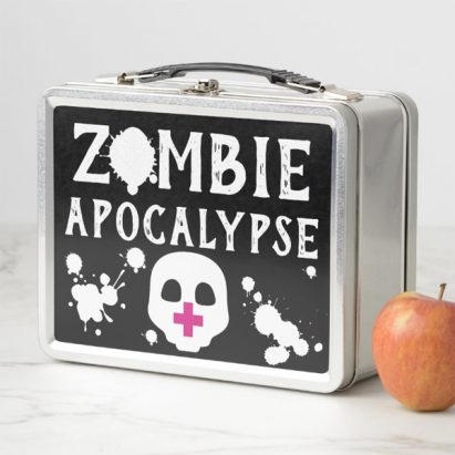 Gothic Zombie Apocalypse Emo Medical Kit Metal Lunch Box