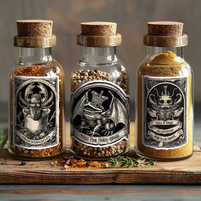 Wicked Witch Pantry Wizardry Potion Bottle Labels