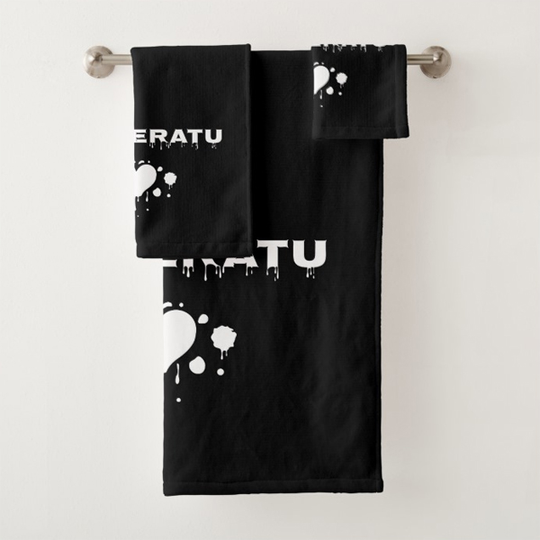 Drippy Vampire Bat Nosferatu Nu Goth Gothic Bath Towel Set