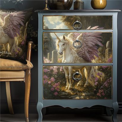 Purple Winged White Pegasus Celtic Stone Circle Tissue Paper