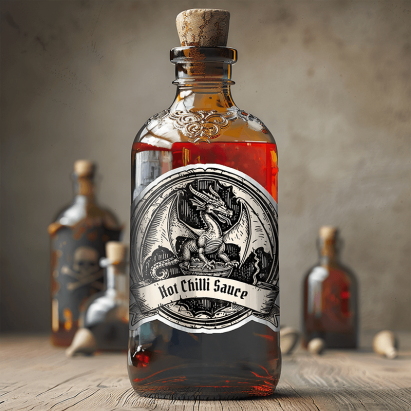 Personalised Magical Wizard Potion Bottle Dragon Labels