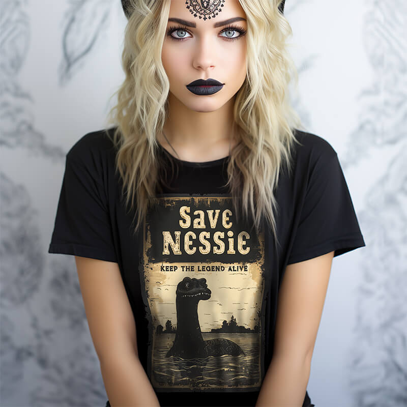 Personalised Vintage Save Nessie Loch Ness Monster T-Shirt