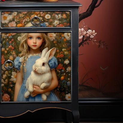 Alice in Wonderland with White Rabbit Tissue Paper