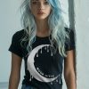 Personalised Gothic Witchcraft Dripping Moon Goth Witch T-Shirt