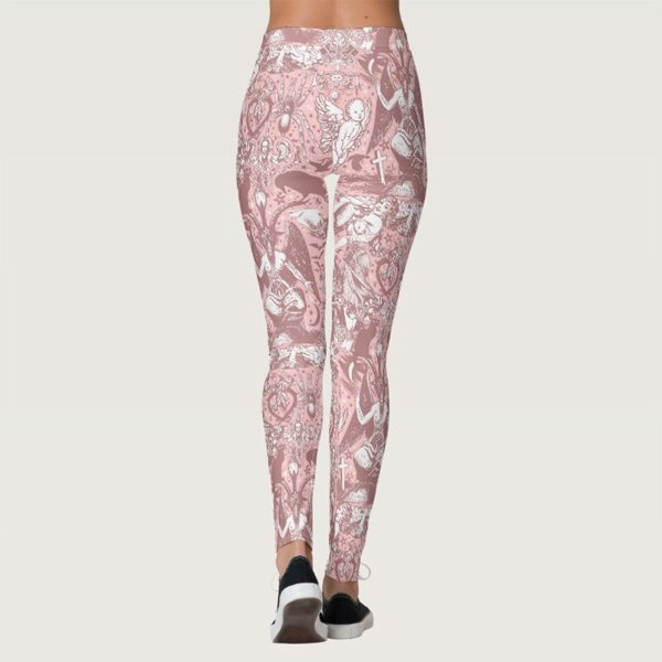 Pastel Goth Witchy Gothic Victorian Goth Baphomet Leggings - Image 2