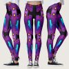Purple Mechanical Android Futuristic Robot Leggings