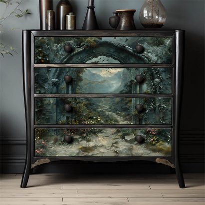 Dracula's Mysterious Castle Gothic Arch Tissue Paper