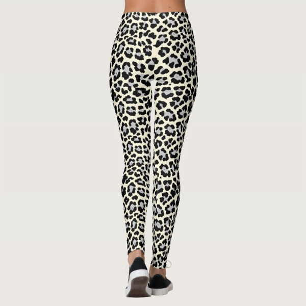 Throwback 80s Punk Snow Leopard Print Leggings - Image 2