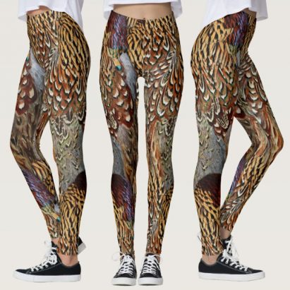 Natural Coloured Pheasant's Feather Leggings