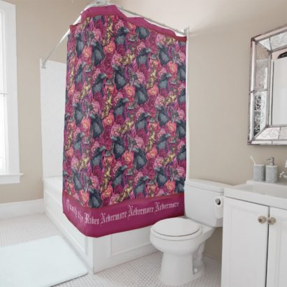 Dusky Raven Evermore Gothic Raven Roses Shower Curtain