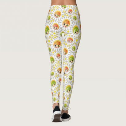Alternative view of Doll Faces and Daisies Leggings
