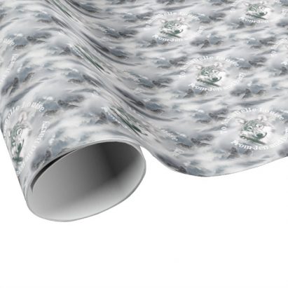 Wolf Moon Wolves in the Wilderness Snow Scene Wrapping Paper