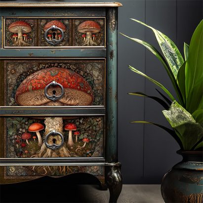 Woodland Red Spotted Mushroom Decoupage Craft Tissue Paper