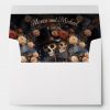 Blush Pink Russet Roses Kissing Skeletons Gothic Envelope
