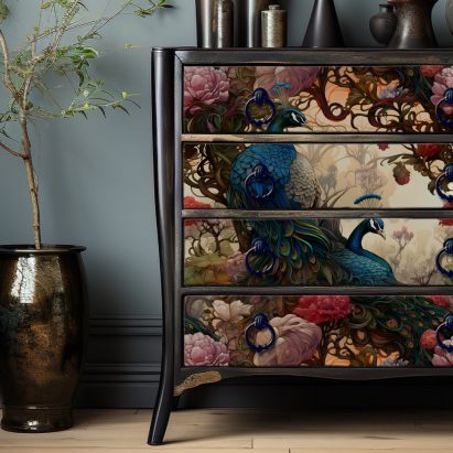 Elegant Victorian Vintage Boho Peacocks Decoupage Tissue Paper