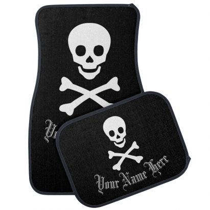 Jolly Roger Pirate Car Mats