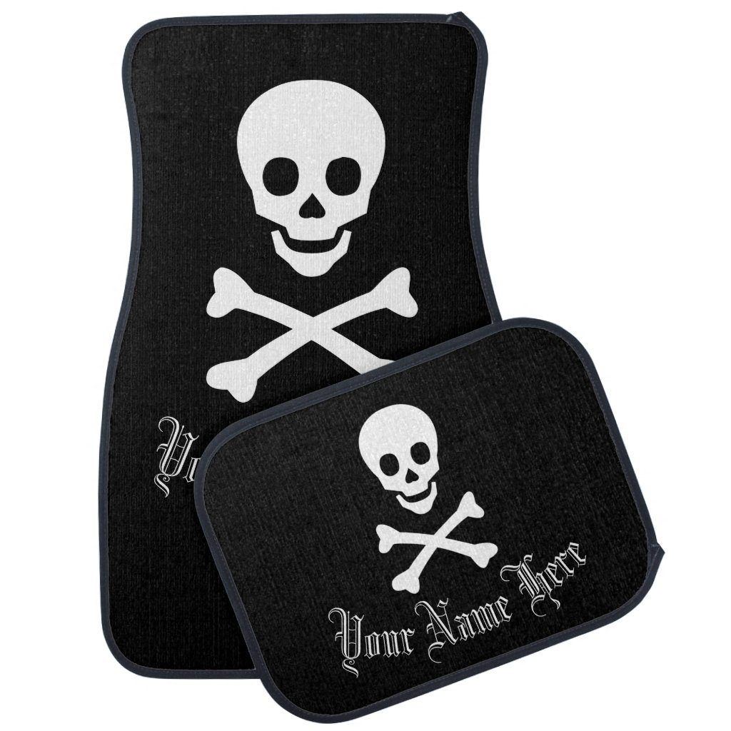 Jolly Roger Pirate Car Mats