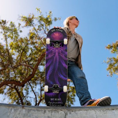 Purple Octopus Kraken Tentacles Sea Monster Skateboard Deck
