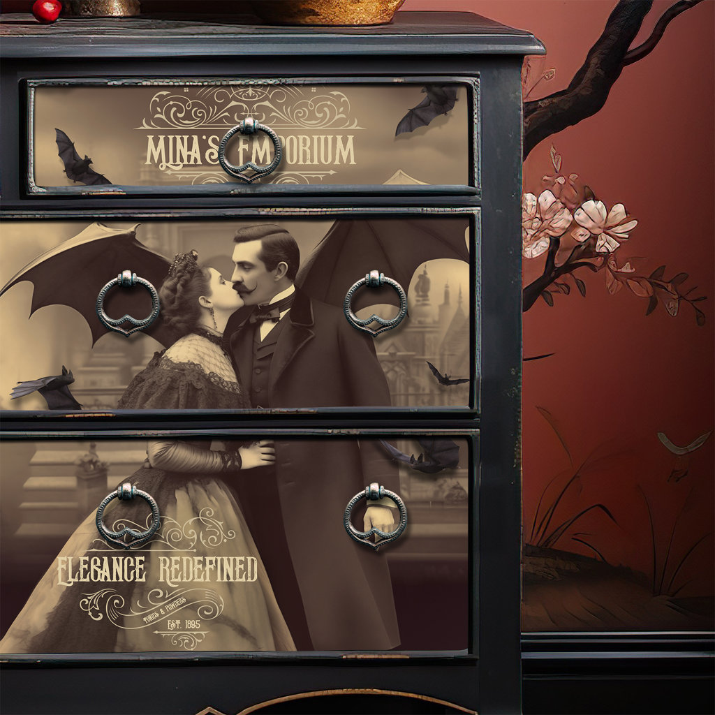 Victorian Dracula's Kiss Personalised Gothic Romance Tissue Paper