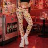 Kawaii Pink Sushi & Lucky Maneki Neko Leggings